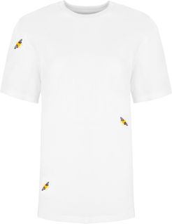 Bee Embroidered T-Shirt White Men