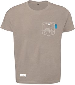 Tan Brown Horizon Print Organic Cotton T-Shirt (Mens)