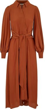 Aria Copper Midi Shirt Dress