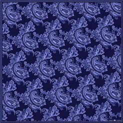 The Floral Paisley Pocket Square - Navy