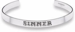 Silver "Sinner" Choker Thick Width