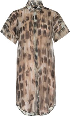 Luca Cheetah Button Down Shirt Dress
