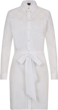 White Cotton Shirt Dress