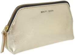 Solar Gold Leather Make-Up Bag