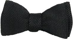 Black Knitted & Woven Silk Butterfly Bow Tie