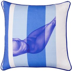 Nude Blue Cotton Cushion