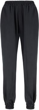 Eveline Black Cotton Trousers