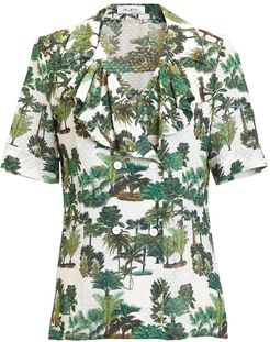 Ruffled Palm Trees Shirt