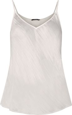 Cream White Silk Bias Cut Camisole