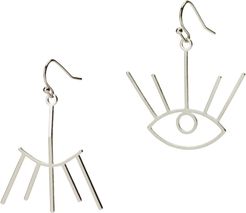 Platinum Eye Wink Earrings