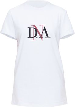 White Crew Neck T-Shirt With DnA Logo