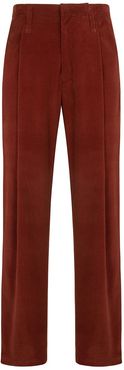 Wide Pleated Cord Chino