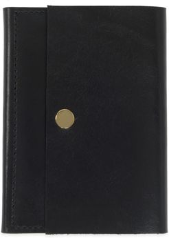 Luxe Black Leather Passport Holder