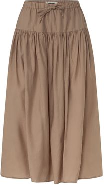 Carine Skirt In Dusty Brown Voile