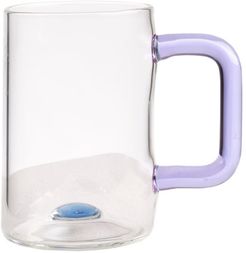 Glass Tea Cup With Pink Handle