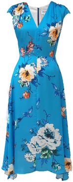 Fiona Dress Turquoisevibrant Floral Print