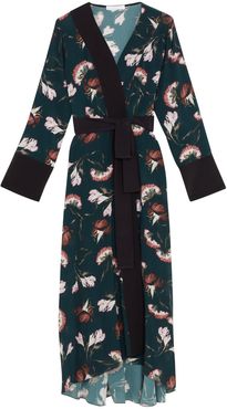 Sakura Print Kimono Midi Dress