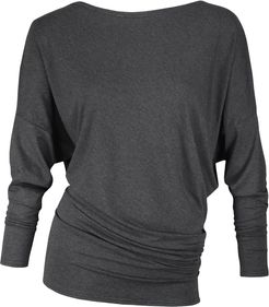 Fair Play Charcoal Grey Bamboo A-Symmetric Jersey Top