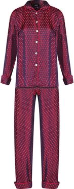 Pure Silk Plum Polka Dots Pajama Set