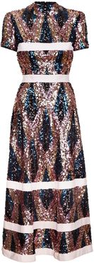 Sequin Dress With High Neck