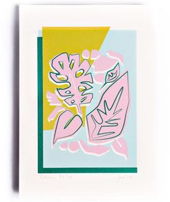 Pink Yellow Botanic Limited Edition Screen Print