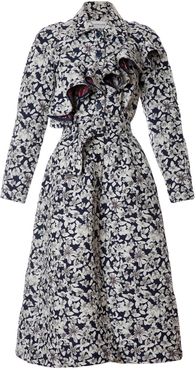 Jacquard Ruffle Coat