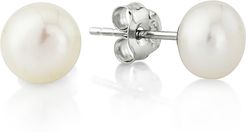 Seville White Pearl Stud Earrings