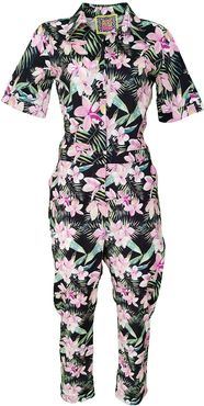 Floral Print Cotton Jumpsuit