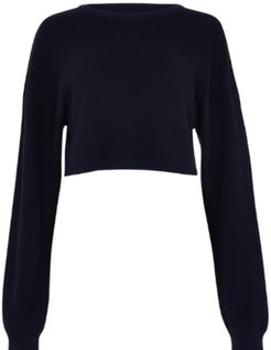 Soft Navy Crop Jumper