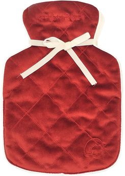 Velvet Hot Water Bottle With A Subtle Lavender Scent - Red