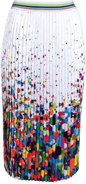 Splash Of Color Pleated Midi Skirt