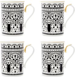 Insect Mandala Coffee Mug - Set Of 4