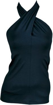 For Keeps Petrol Blue Halter Neck Top