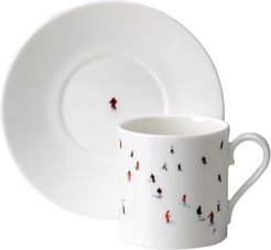 Skiers Espresso Cup & Saucer