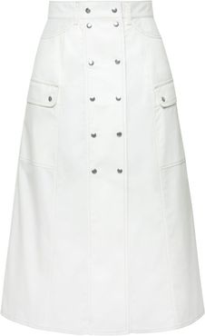 Saskia A-Line Denim Midi Skirt