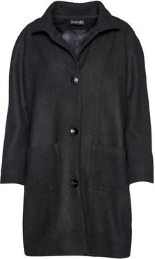 Wool Silk Black Blend Coat