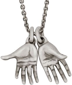 Hands Pendant Necklace in Sterling Silver