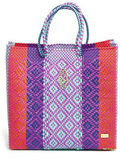 Medium Purple Stripe Tote Bag