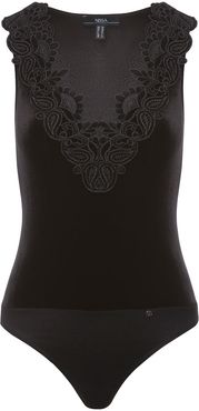 Embroidery Detail Velvet Top