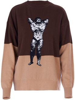 Unisex Bodybuilder Jumper Brown & Beige