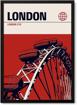 London Eye Modernist Architectural Travel Poster