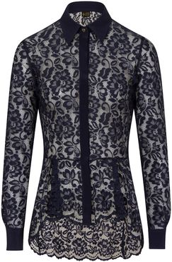 Midnight Blue Lace Shirt