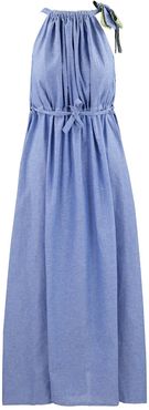 Serenity Maxi Dress In Cotton Chambray