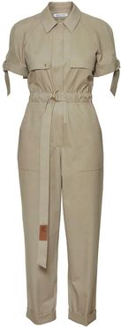 Jetta Utility Jumpsuit In Sandy Beige