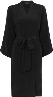 Rossellini Black 100% Sandwashed Silk Kimono