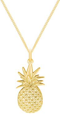 Small Gold Pineapple Pendant Necklace