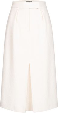 Pencil Skirt With Wool-Blend - White