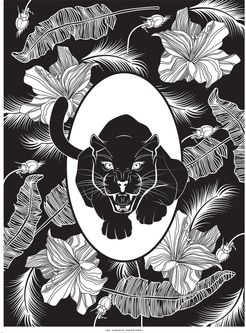 Elemental Panther Print Black & White