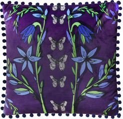 Velvet Cushion Cover - Folk Butterfly