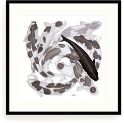 Koi I Art Print Black & White Small